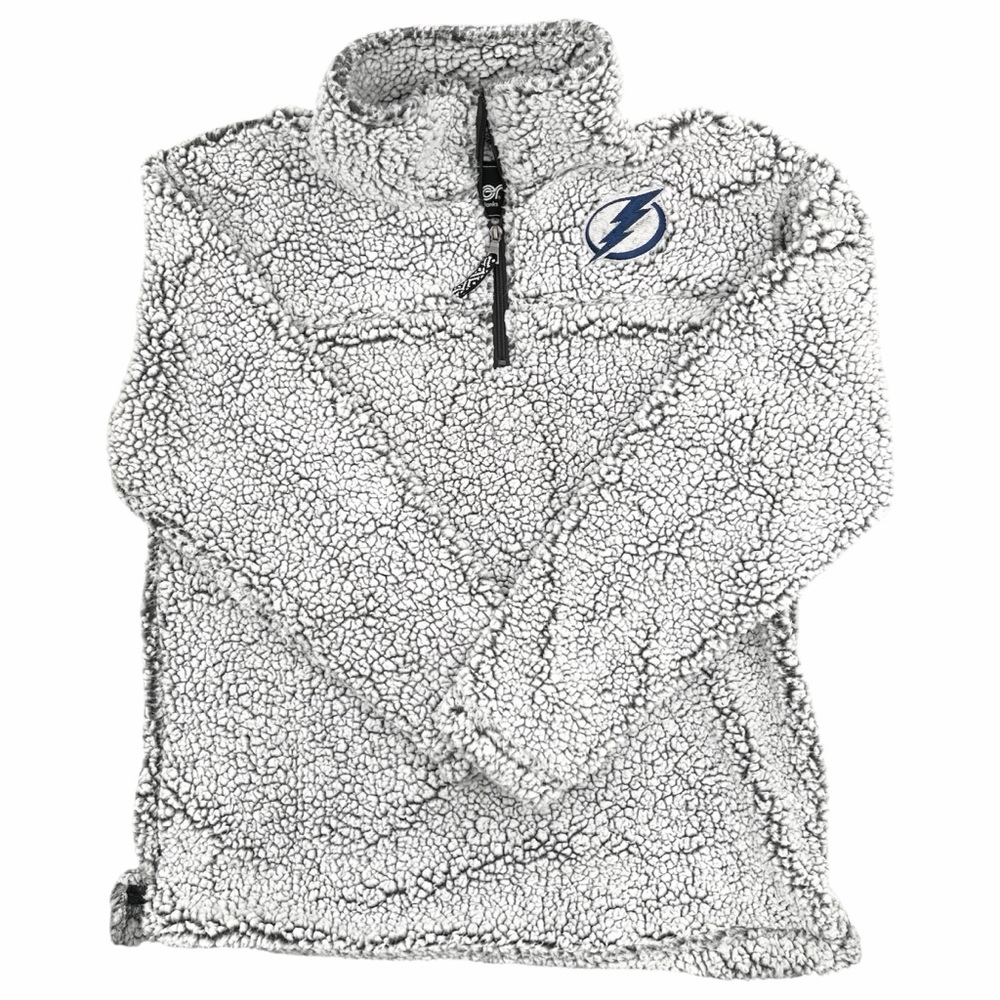 Tampa Bay Lightning Grey Sherpa Pullover Size XL